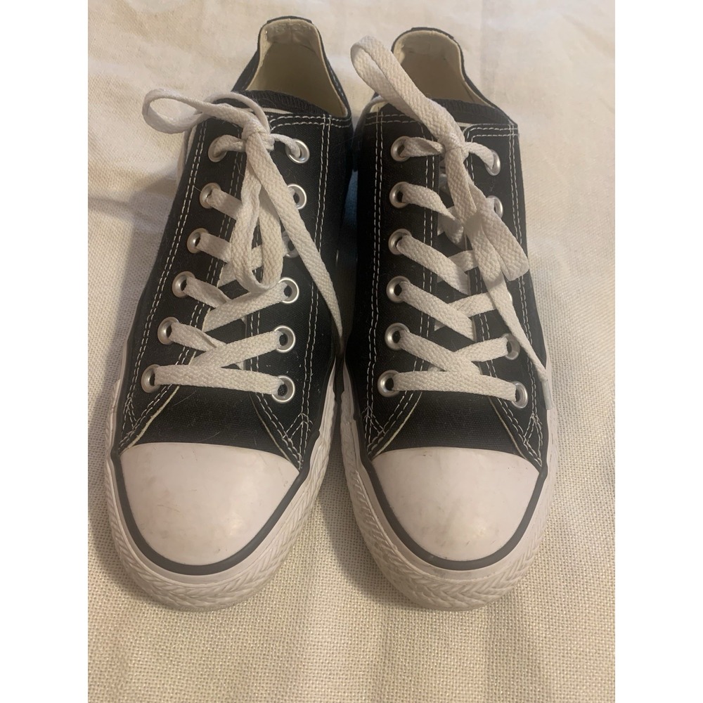 Converse Sz 9W 7M All Star Chuck Taylor Shoes Black White Low Top Sneakers